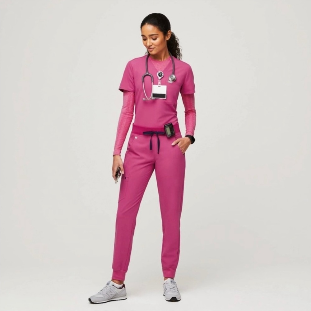 Figs Pink Jogger Scrubs